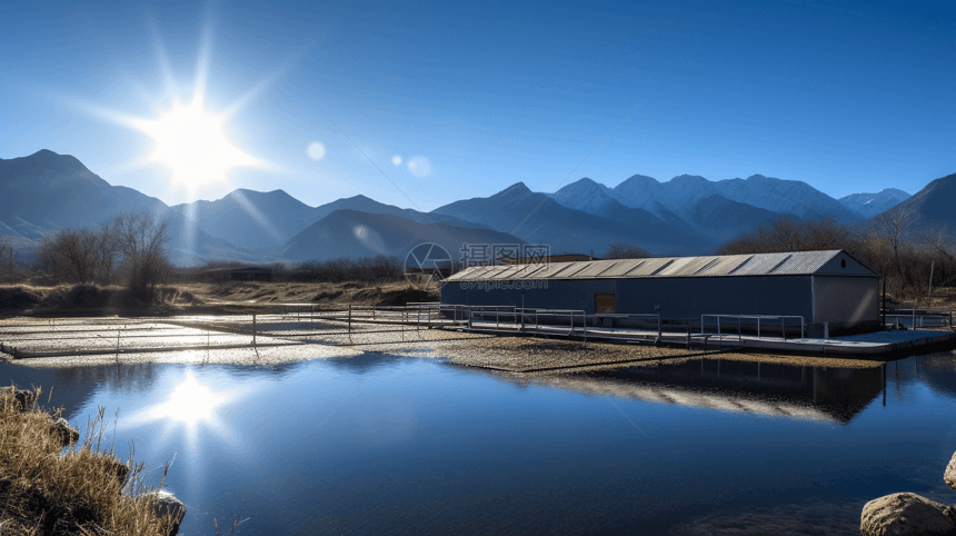 太阳能鱼类孵化场图片