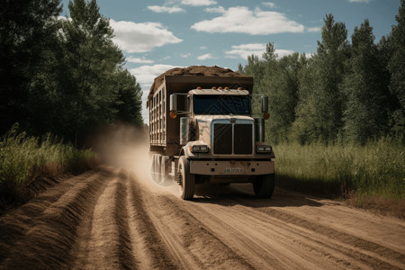 生物质运输卡车的图高清图片