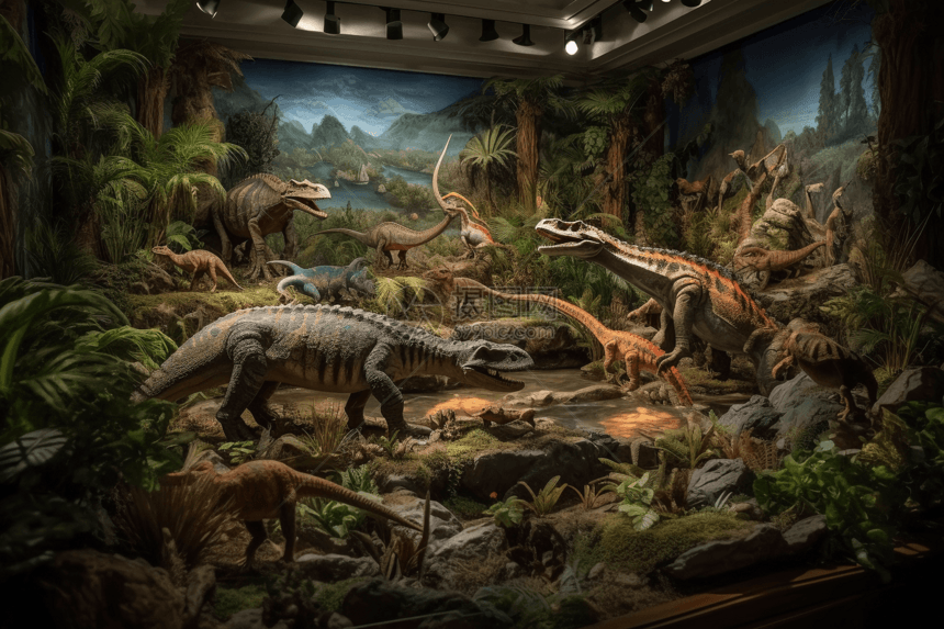 博物馆恐龙3D模型图片