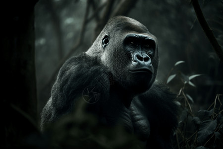 丛林里的大猩猩图片