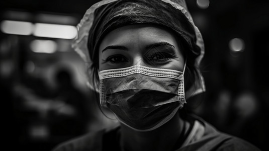 戴口罩欧美的护士背景图片