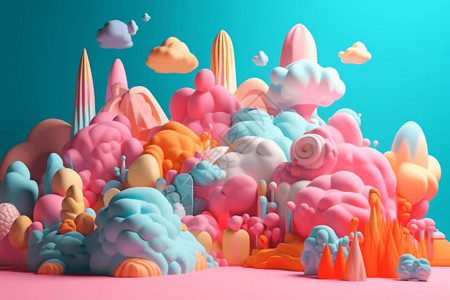含糖的美丽的抽象云彩设计图片