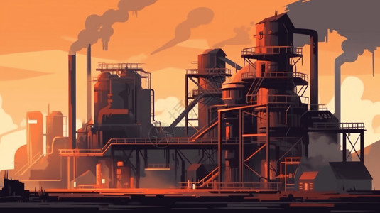 金属炼钢厂插图背景图片