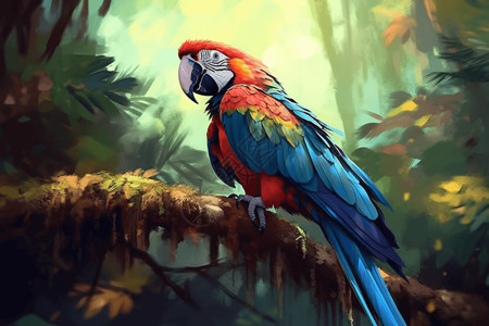 雨林里的鹦鹉图片