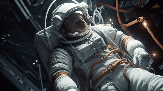 人员疏散躺着的宇航员设计图片
