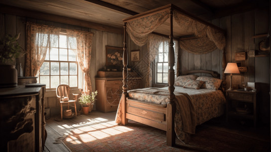 乡村风格卧室装修图片