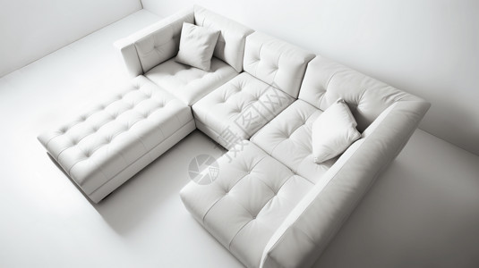 纯白的沙发组合图片