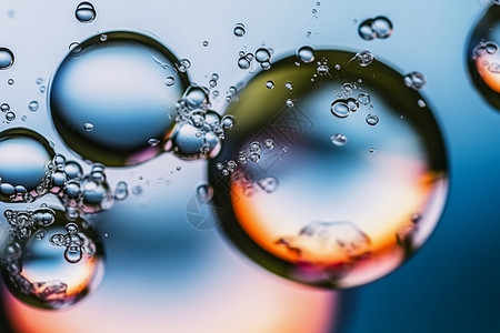 透明气泡水珠抽象背景背景图片