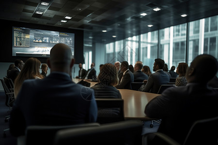 视频商务会议在线视频会议场景背景