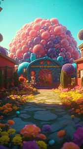 唯美的泡泡花园高清图片