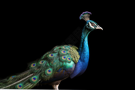 美丽雄性孔雀美丽的孔雀3D概念图设计图片