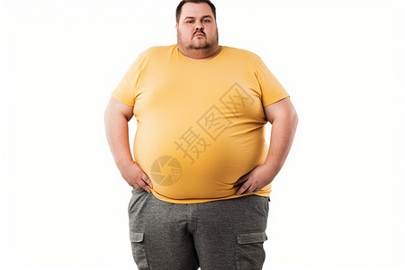 全身男士肥胖症的男士背景