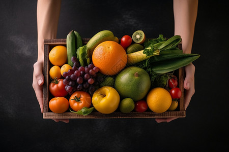 有机蔬菜水果的健康饮食搭配图片
