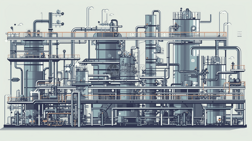 化工厂的插图图片
