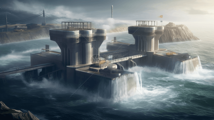 巨大的水力发电站图片