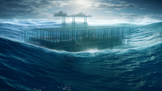 大码女装海洋中的能源发电站设计图片