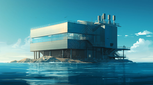 海洋能源技术的现代设施图片