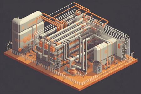 现代热交换系统背景图片