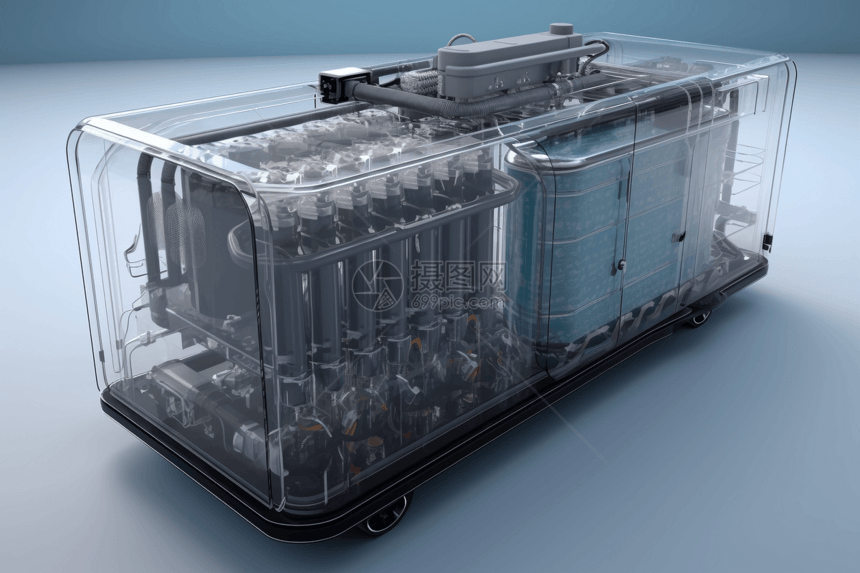 复杂细节的氢燃料电池图片