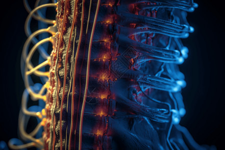 脊髓里的神经高清图片