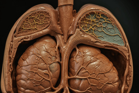 内部结构的肝脏背景图片