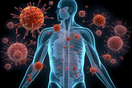 免疫系统疾病人类免疫系统图插画