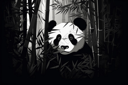 露头的熊猫背景图片