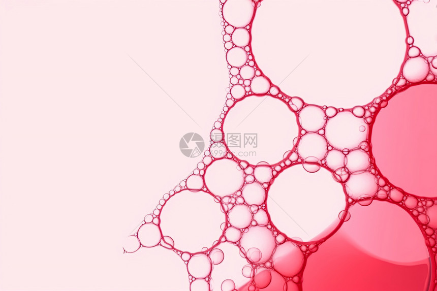 红色肥皂泡艺术粉色背景图片