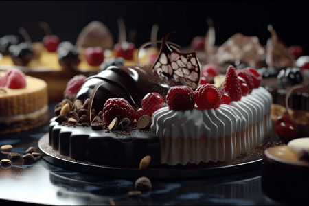 美味的蛋糕和甜点美食高清图片素材