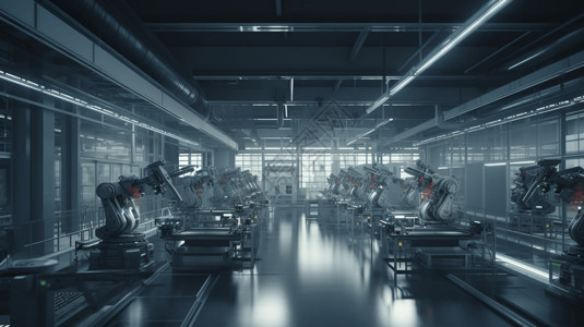 工业自动化制造工厂概念图图片