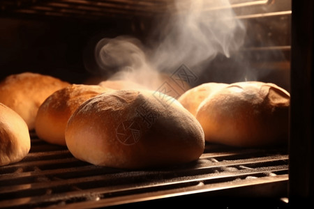 烘焙中的面包图片