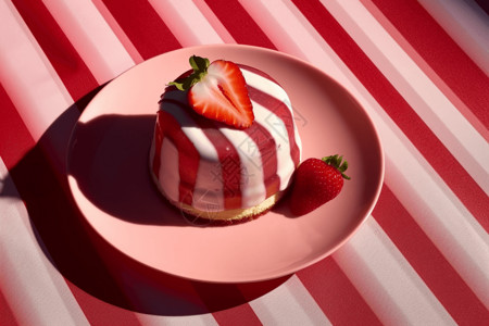 美味的草莓酥饼蛋糕图片