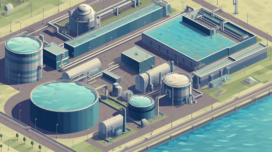 城市水处理厂插图图片