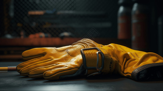 工业工厂作业防护手套设计图片