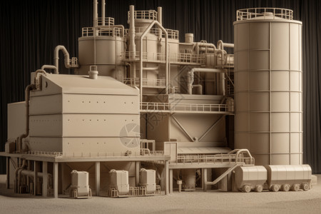 无菌工厂乳制品加工厂3D概念图设计图片