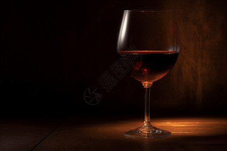 上一杯精致的经典红酒图片