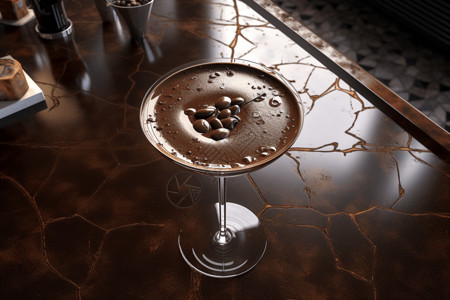 酒吧里的巧克力马提尼酒图片