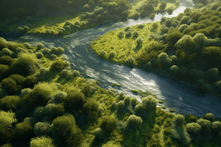 绿色山谷概念图图片
