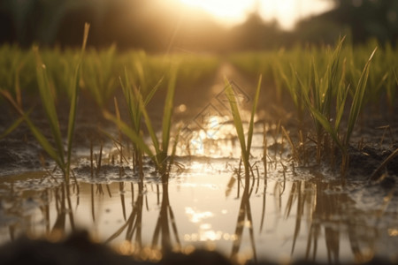 水稻种植农场特写镜头农作物高清图片素材