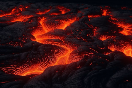 海洋灾害火山流出的熔岩的等距视图设计图片