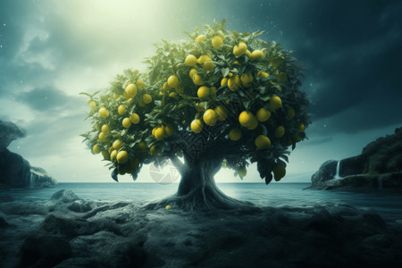 柠檬种植柠檬树3D概念图设计图片