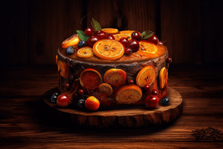 水果和蛋糕背景图片
