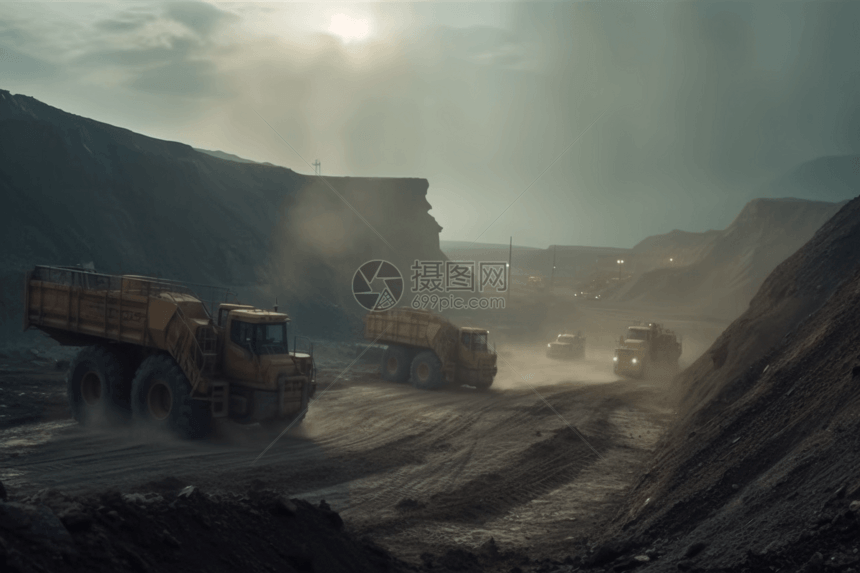 露天煤矿运输图片