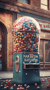 怀旧的泡泡糖机图片