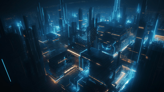 科幻风格未来城市图片