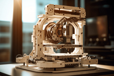 工业技术3D打印机背景图片