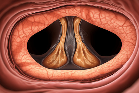 鼻息肉结构图背景图片