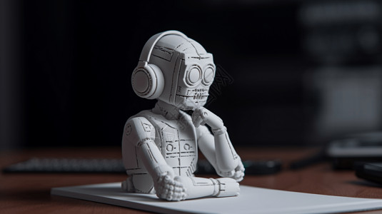 聊天机器人的粘土模型图片