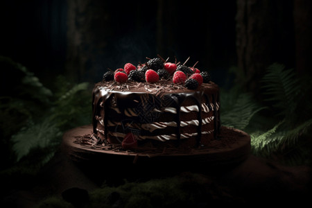 黑森林蛋糕背景图片
