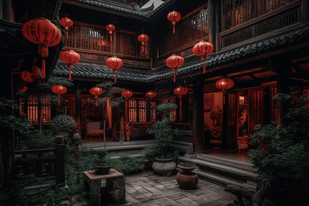 传统中式建筑高清图片